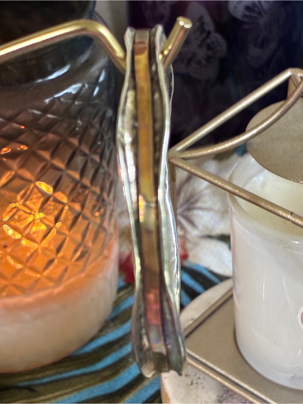 Silpada Vintage Gold Metallic And Sterling Silver Bangle Bracelet.